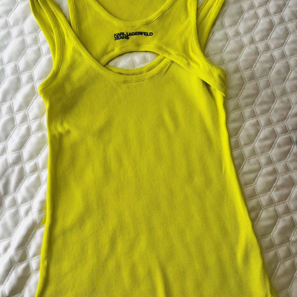 Karl Lagerfeld Yellow Women's Tank Top
